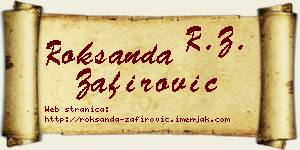 Roksanda Zafirović vizit kartica